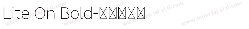 Lite On Bold字体转换